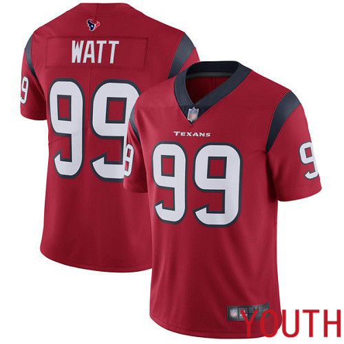 Houston Texans Limited Red Youth J J  Watt Alternate Jersey NFL Football #99 Vapor Untouchable